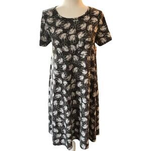 Lularoe Classic Disney Black & White Classic Mickey Mouse Carly Swing Dress  XS